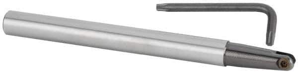 Kennametal - 3/8" Cut Diam, 3/16" Max Depth of Cut, 1/2" Shank Diam, 150.11mm OAL, Indexable Ball Nose End Mill - 35.05mm Head Length, Straight Shank, KDMB Toolholder, KDMB 0375.. Insert - Exact Tool & Supply