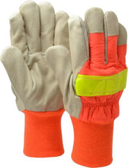 PIP - Size L (9) Grain Pigskin Cold Protection High Visibility Work Gloves - Exact Tool & Supply