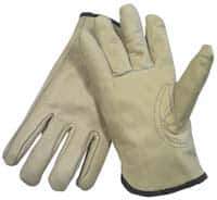 PRO-SAFE - Size XL (10) Grain Cowhide Cold Protection Work Gloves - For Work & Driver, Uncoated, Slip-On Cuff, Beige, Paired - Exact Tool & Supply