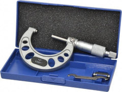 Value Collection - 1 to 2" Range, 0.0001" Graduation, Mechanical Outside Micrometer - Ratchet Stop Thimble, Accurate to 0.0001" - Exact Tool & Supply