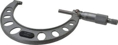 Value Collection - 75 to 100mm Range, 0.01mm Graduation, Mechanical Outside Micrometer - Ratchet Stop Thimble, Accurate to 0.005mm - Exact Tool & Supply
