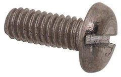 Value Collection - M2.5x0.45 Metric Coarse, 6mm Length Under Head Slotted Drive Machine Screw - Pan Head, Grade 18-8 & A2 Stainless Steel, Uncoated, Without Washer - Exact Tool & Supply