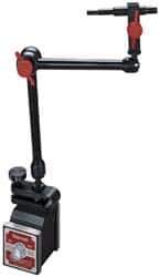 Starrett - 150 Lb Magnetic Force, Fine Adjustment Indicator Positioner & Holder with Base - Articulated Arm, 1-15/16" Base Height - Exact Tool & Supply
