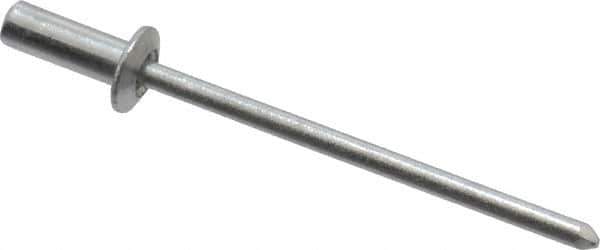 RivetKing - Size 42 Dome Head Aluminum Closed End Sealing Blind Rivet - Aluminum Mandrel, 0.063" to 1/8" Grip, 1/4" Head Diam, 0.129" to 0.133" Hole Diam, 0.36" Length Under Head, 1/8" Body Diam - Exact Tool & Supply