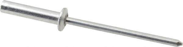 RivetKing - Size 46 Dome Head Aluminum Closed End Sealing Blind Rivet - Aluminum Mandrel, 0.313" to 3/8" Grip, 1/4" Head Diam, 0.129" to 0.133" Hole Diam, 0.61" Length Under Head, 1/8" Body Diam - Exact Tool & Supply