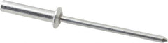 RivetKing - Size 46 Dome Head Aluminum Closed End Sealing Blind Rivet - Aluminum Mandrel, 0.313" to 3/8" Grip, 1/4" Head Diam, 0.129" to 0.133" Hole Diam, 0.61" Length Under Head, 1/8" Body Diam - Exact Tool & Supply