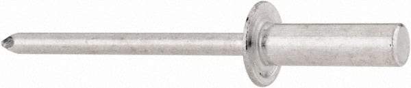 RivetKing - Size 66 Dome Head Aluminum Closed End Sealing Blind Rivet - Aluminum Mandrel, 0.251" to 3/8" Grip, 3/8" Head Diam, 0.192" to 0.196" Hole Diam, 0.656" Length Under Head, 3/16" Body Diam - Exact Tool & Supply