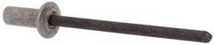 RivetKing - Size 42 Dome Head Aluminum Closed End Sealing Blind Rivet - Steel Mandrel, 0.063" to 1/8" Grip, 1/4" Head Diam, 0.129" to 0.133" Hole Diam, 0.36" Length Under Head, 1/8" Body Diam - Exact Tool & Supply