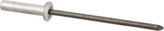 RivetKing - Size 46 Dome Head Aluminum Closed End Sealing Blind Rivet - Steel Mandrel, 0.313" to 3/8" Grip, 1/4" Head Diam, 0.129" to 0.133" Hole Diam, 0.61" Length Under Head, 1/8" Body Diam - Exact Tool & Supply