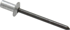 RivetKing - Size 62 Dome Head Aluminum Closed End Sealing Blind Rivet - Steel Mandrel, 0.02" to 1/8" Grip, 3/8" Head Diam, 0.192" to 0.196" Hole Diam, 0.406" Length Under Head, 3/16" Body Diam - Exact Tool & Supply