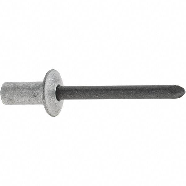 RivetKing - Size 84 Dome Head Aluminum Closed End Sealing Blind Rivet - Steel Mandrel, 1/8" to 1/4" Grip, 1/2" Head Diam, 0.257" to 0.261" Hole Diam, 0.57" Length Under Head, 1/4" Body Diam - Exact Tool & Supply