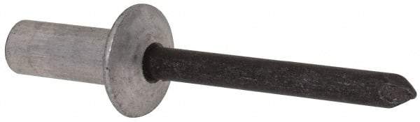 RivetKing - Size 86 Dome Head Aluminum Closed End Sealing Blind Rivet - Steel Mandrel, 1/8" to 1/4" Grip, 1/2" Head Diam, 0.257" to 0.261" Hole Diam, 0.695" Length Under Head, 1/4" Body Diam - Exact Tool & Supply
