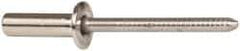 RivetKing - Size 66 Dome Head Stainless Steel Closed End Sealing Blind Rivet - Stainless Steel Mandrel, 0.251" to 3/8" Grip, 3/8" Head Diam, 0.192" to 0.196" Hole Diam, 0.656" Length Under Head, 3/16" Body Diam - Exact Tool & Supply