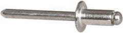 RivetKing - Size 84 Dome Head Aluminum Open End Blind Rivet - Aluminum Mandrel, 0.02" to 1/4" Grip, 1/2" Head Diam, 0.257" to 0.261" Hole Diam, 1/2" Length Under Head, 1/4" Body Diam - Exact Tool & Supply