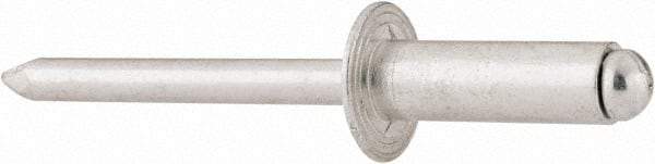 RivetKing - Size 88 Dome Head Aluminum Open End Blind Rivet - Aluminum Mandrel, 0.376" to 1/2" Grip, 1/2" Head Diam, 0.257" to 0.261" Hole Diam, 3/4" Length Under Head, 1/4" Body Diam - Exact Tool & Supply