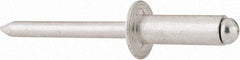 RivetKing - Size 88 Dome Head Aluminum Open End Blind Rivet - Aluminum Mandrel, 0.376" to 1/2" Grip, 1/2" Head Diam, 0.257" to 0.261" Hole Diam, 3/4" Length Under Head, 1/4" Body Diam - Exact Tool & Supply
