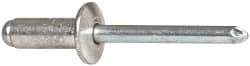 RivetKing - Size 86 Dome Head Aluminum Open End Blind Rivet - Steel Mandrel, 0.251" to 3/8" Grip, 1/2" Head Diam, 0.257" to 0.261" Hole Diam, 5/8" Length Under Head, 1/4" Body Diam - Exact Tool & Supply