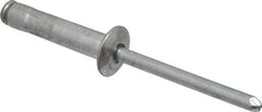RivetKing - Size 68-610 Dome Head Aluminum Multi Grip Blind Rivet - Steel Mandrel, 1/2" to 0.67" Grip, 3/8" Head Diam, 0.192" to 0.196" Hole Diam, 0.952" Length Under Head, 3/16" Body Diam - Exact Tool & Supply
