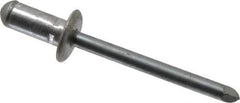 RivetKing - Size 82-84 Dome Head Aluminum Multi Grip Blind Rivet - Steel Mandrel, 0.062" to 1/4" Grip, 0.511" Head Diam, 0.257" to 0.261" Hole Diam, 0.472" Length Under Head, 1/4" Body Diam - Exact Tool & Supply