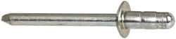 RivetKing - Size 63-64 Dome Head Steel Multi Grip Blind Rivet - Steel Mandrel, 0.156" to 1/4" Grip, 3/8" Head Diam, 0.192" to 0.196" Hole Diam, 0.512" Length Under Head, 3/16" Body Diam - Exact Tool & Supply