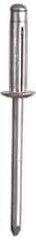 RivetKing - Dome Head Aluminum Peel Blind Rivet - Steel Mandrel, 0.157" Max Grip, 0.315" Head Diam, 0.165" Max Hole Diam, 0.315 to 0.354" Length Under Head, 5/32" Body Diam - Exact Tool & Supply