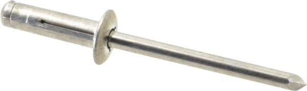 RivetKing - Size 0619 Dome Head Aluminum Tri Folding Blind Rivet - Aluminum Mandrel, 0.04" to 0.157" Grip, 0.386" Head Diam, 0.196" to 0.209" Hole Diam, 0.684" Length Under Head, 3/16" Body Diam - Exact Tool & Supply