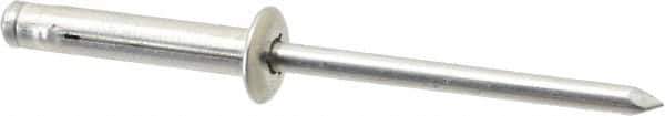 RivetKing - Size 0630 Dome Head Aluminum Tri Folding Blind Rivet - Aluminum Mandrel, 0.157" to 0.472" Grip, 0.386" Head Diam, 0.196" to 0.209" Hole Diam, 1.07" Length Under Head, 3/16" Body Diam - Exact Tool & Supply