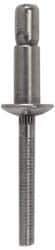 RivetKing - Size 810 Dome Head Stainless Steel Structural with Locking Stem Blind Rivet - Stainless Steel Mandrel, 0.35" to 5/8" Grip, 0.525" Head Diam, 0.261" to 0.276" Hole Diam, 0.81" Length Under Head, 1/4" Body Diam - Exact Tool & Supply