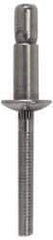 RivetKing - Size 810 Dome Head Stainless Steel Structural with Locking Stem Blind Rivet - Stainless Steel Mandrel, 0.35" to 5/8" Grip, 0.525" Head Diam, 0.261" to 0.276" Hole Diam, 0.81" Length Under Head, 1/4" Body Diam - Exact Tool & Supply