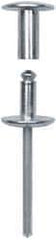 RivetKing - Size 8-62 Dome Head Steel Flush on Both Sides Blind Rivet - Steel Mandrel, 3-5/8" to 3-7/8" Grip, 5/8" Head Diam, 0.255" Min Hole Diam, 3.57" Length Under Head, 1/4" Body Diam - Exact Tool & Supply