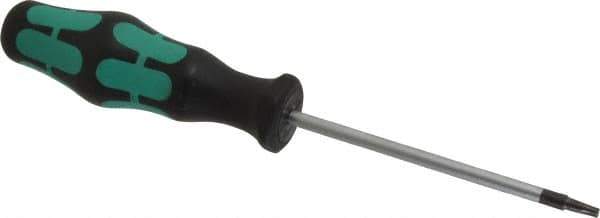 Wera - T10 Torx Driver - 3-5/32" Blade Length, 6-11/32" OAL, Ergonomic Handle - Exact Tool & Supply