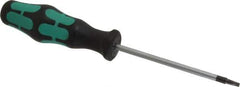 Wera - T10 Torx Driver - 3-5/32" Blade Length, 6-11/32" OAL, Ergonomic Handle - Exact Tool & Supply