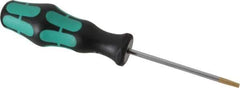 Wera - T15 Torx Driver - 3-5/32" Blade Length, 7" OAL, Ergonomic Handle - Exact Tool & Supply
