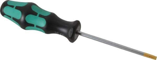 Wera - T25 Torx Driver - 3-15/16" Blade Length, 8-5/64" OAL, Ergonomic Handle - Exact Tool & Supply