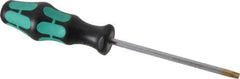 Wera - T30 Torx Driver - 4-17/32" Blade Length, 8-21/32" OAL, Ergonomic Handle - Exact Tool & Supply