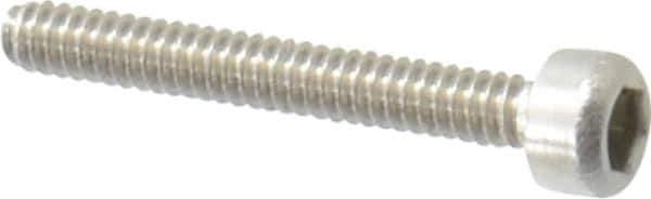 Value Collection - M1.6x0.35 Metric Coarse Hex Socket Drive, Socket Cap Screw - Grade 18-8 & Austenitic A2 Stainless Steel, Uncoated, Fully Threaded, 12mm Length Under Head - Exact Tool & Supply