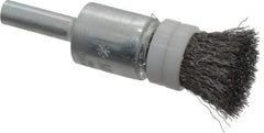 Anderson - 1/2" Brush Diam, Crimped, Flared End Brush - 1/4" Diam Shank, 20,000 Max RPM - Exact Tool & Supply