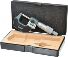 Fowler - 0 to 1" Range, 0.0001" Graduation, Mechanical Outside Micrometer - Ratchet Stop Thimble, Accurate to 0.0001", Digital Counter - Exact Tool & Supply