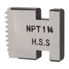 Florida Pneumatic - 1-1/4 - 11-1/2 NPT, Right Hand, High Speed Steel, Pipe Threader Die - Berkley 41000, Ridgid 12R, 00-R, 111-R, 0-R, 11-R, 30A, 31A Compatibility - Exact Tool & Supply