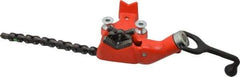 Ridgid - 1/8 to 2-1/2" Pipe Capacity, Manual Chain Vise - Bolt Down, Cast Iron, Model Number BC210 - Exact Tool & Supply