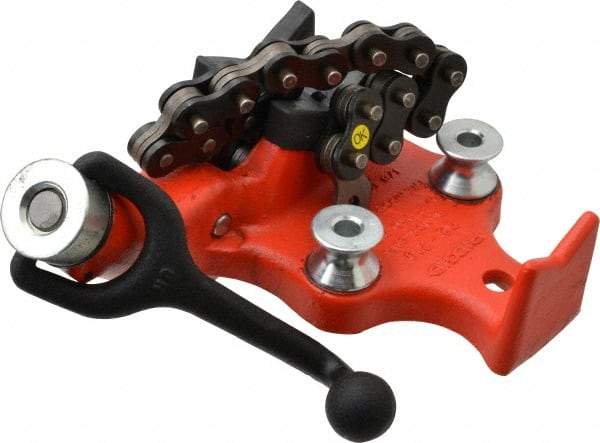 Ridgid - 1/2 to 2-7/8" Pipe Capacity, Manual Chain Vise - Bolt Down, Cast Iron, Model Number BC210P - Exact Tool & Supply