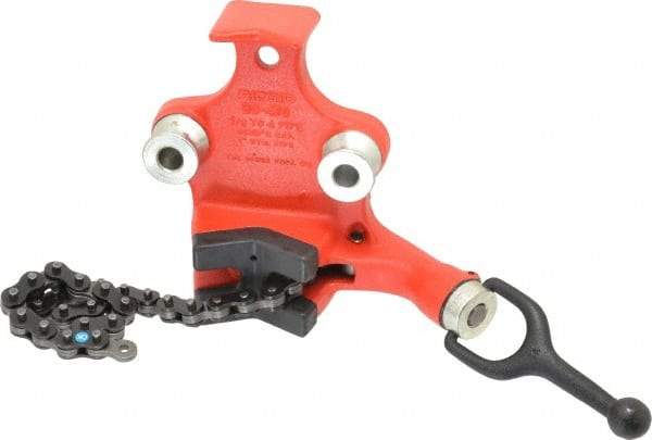 Ridgid - 1/2 to 4-1/2" Pipe Capacity, Manual Chain Vise - Bolt Down, Cast Iron, Model Number BC410P - Exact Tool & Supply