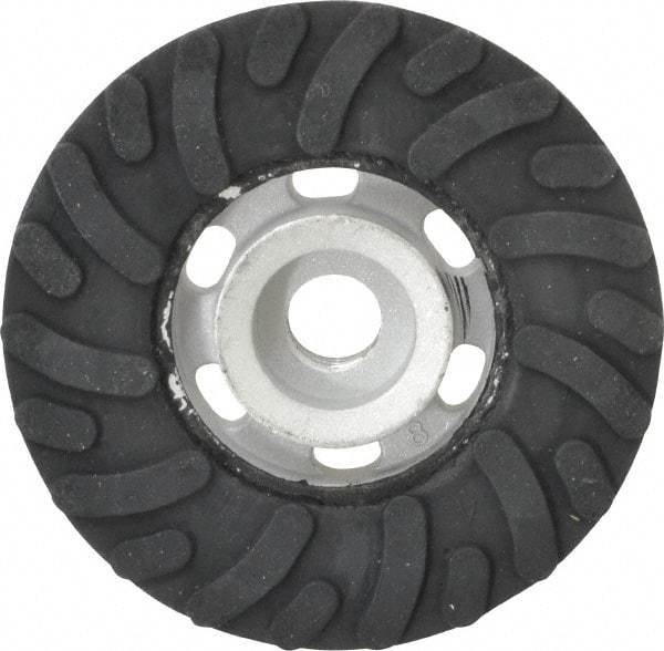 Norton - 4" Diam Locking Nut Disc Backing Pad - Medium Density, 12,000 RPM - Exact Tool & Supply
