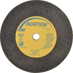Norton - 4" Diam x 3/8" Hole x 1/4" Thick, R Hardness, 24 Grit Surface Grinding Wheel - Aluminum Oxide, Type 1, Very Coarse Grade, 15,280 Max RPM, No Recess - Exact Tool & Supply