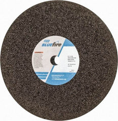 Norton - 8" Diam x 5/8" Hole x 1" Thick, Q Hardness, 16 Grit Surface Grinding Wheel - Zirconia Alumina, Type 1, Very Coarse Grade, 6,000 Max RPM, No Recess - Exact Tool & Supply