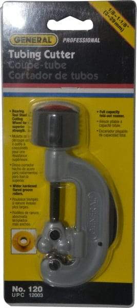 General - 1/8" to 1-1/8" Pipe Capacity, Tube Cutter - Cuts Copper - Exact Tool & Supply
