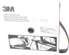 3M - 1-1/2" x 50 Yd 50 Grit Aluminum Oxide Cloth Roll - Coarse Grade, X Weighted Backing - Exact Tool & Supply
