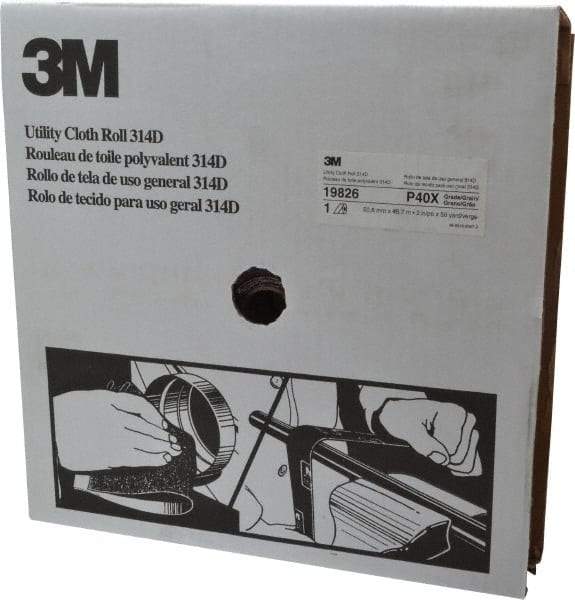 3M - 2" x 50 Yd 40 Grit Aluminum Oxide Cloth Roll - Coarse Grade, X Weighted Backing - Exact Tool & Supply