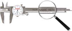 SPI - 0" to 6" Range, 0.001" Graduation, 0.1" per Revolution, Dial Caliper - White Face, 1.5748" Jaw Length - Exact Tool & Supply