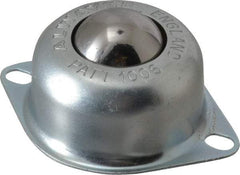 SKF - Oval, Carbon Steel Ball Transfer - 30.5mm Mount Height, 120 Lb. Capacity - Exact Tool & Supply